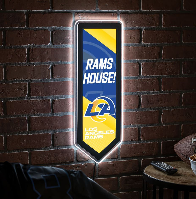 Evergreen Los Angeles Rams Pennant 9" x 23" LED Lighted Sign