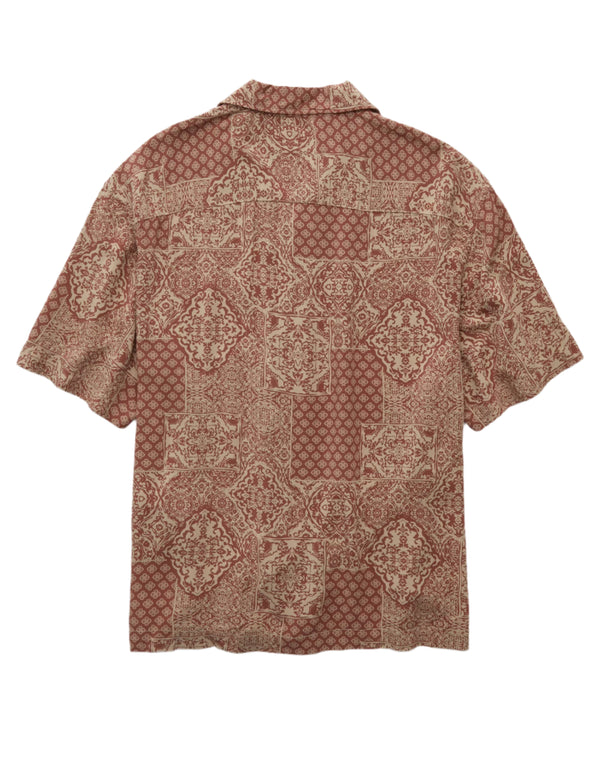 American Eagle Mens AE Poolside Printed Button-Up Shirt
