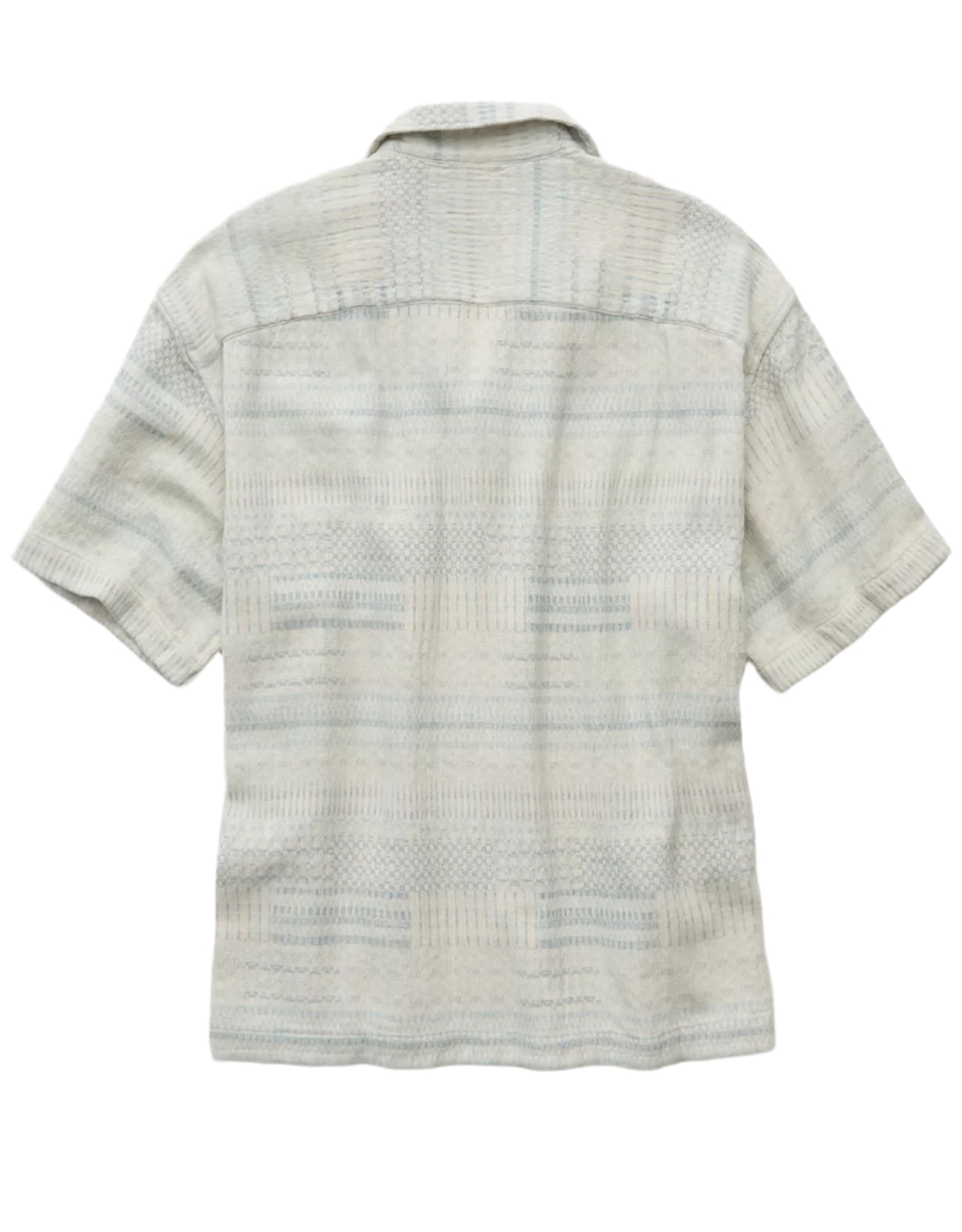 American Eagle Mens AE Textured Stripe Button-Up Poolside Shirt