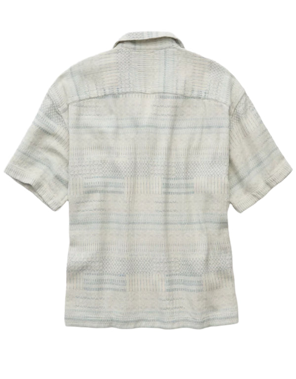 American Eagle Mens AE Textured Stripe Button-Up Poolside Shirt