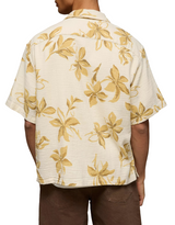 American Eagle Mens AE Relaxed Fit Camp Collar Short Sleeve Shirt
