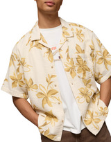 American Eagle Mens AE Relaxed Fit Camp Collar Short Sleeve Shirt