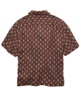 American Eagle Mens AE Relaxed Fit Camp Collar Button-Up Short Sleeve Shirt