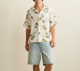 American Eagle Mens AE Relaxed Short-Sleeve Button-Up Shirt