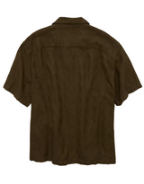 American Eagle Mens AE Relaxed Fit Camp Collar Short Sleeve Shirt