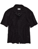American Eagle Mens AE Relaxed Fit Camp Collar Short Sleeve Shirt