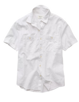 American Eagle Mens Standard Fit Linen-Blend Short Sleeve Shirt