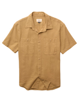 American Eagle Mens Standard Fit Linen-Blend Short Sleeve Shirt