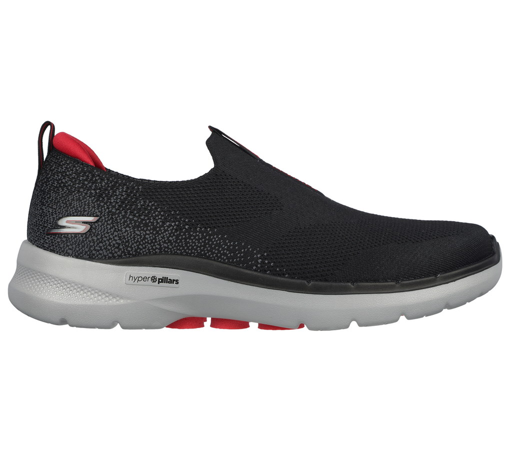 Red and black skechers sales