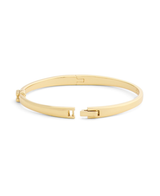 COACH Gold Minimal C Hinged Bangle Bracelet