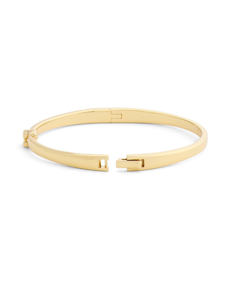 COACH Gold Minimal C Hinged Bangle Bracelet