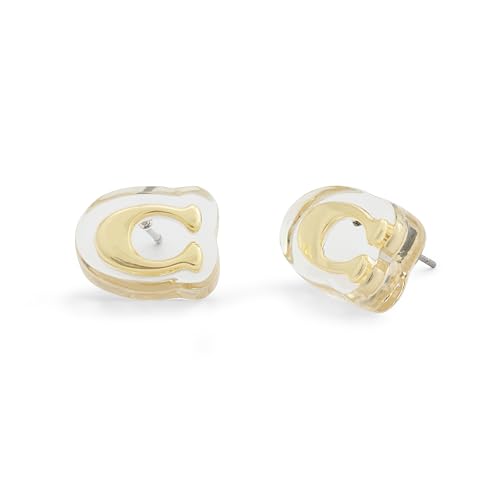 COACH Signature C Lucite Stud Earrings