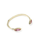 Kendra Scott Ophelia Gold Cuff Bracelet - Light Mauve Illusion