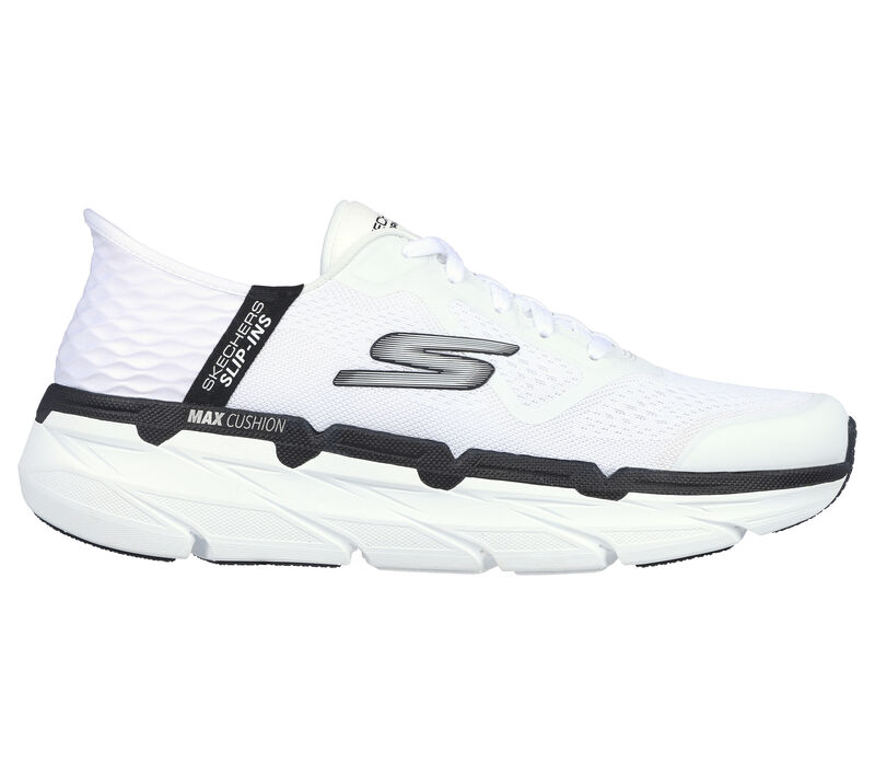 Slip on skechers white online