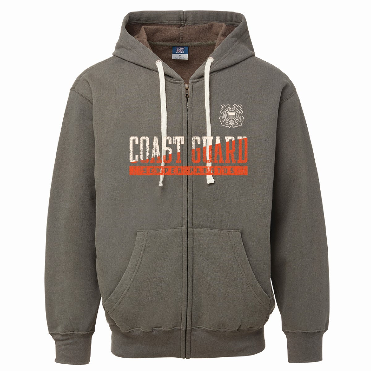 Coast Guard Mens Vintage Full Zip Jacket