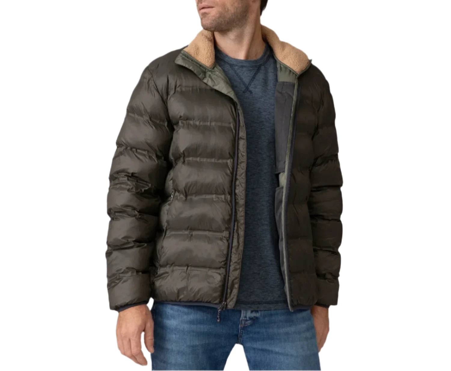 Free Country Mens Cedar Creek Quilted Puffer Full-Zip Jacket