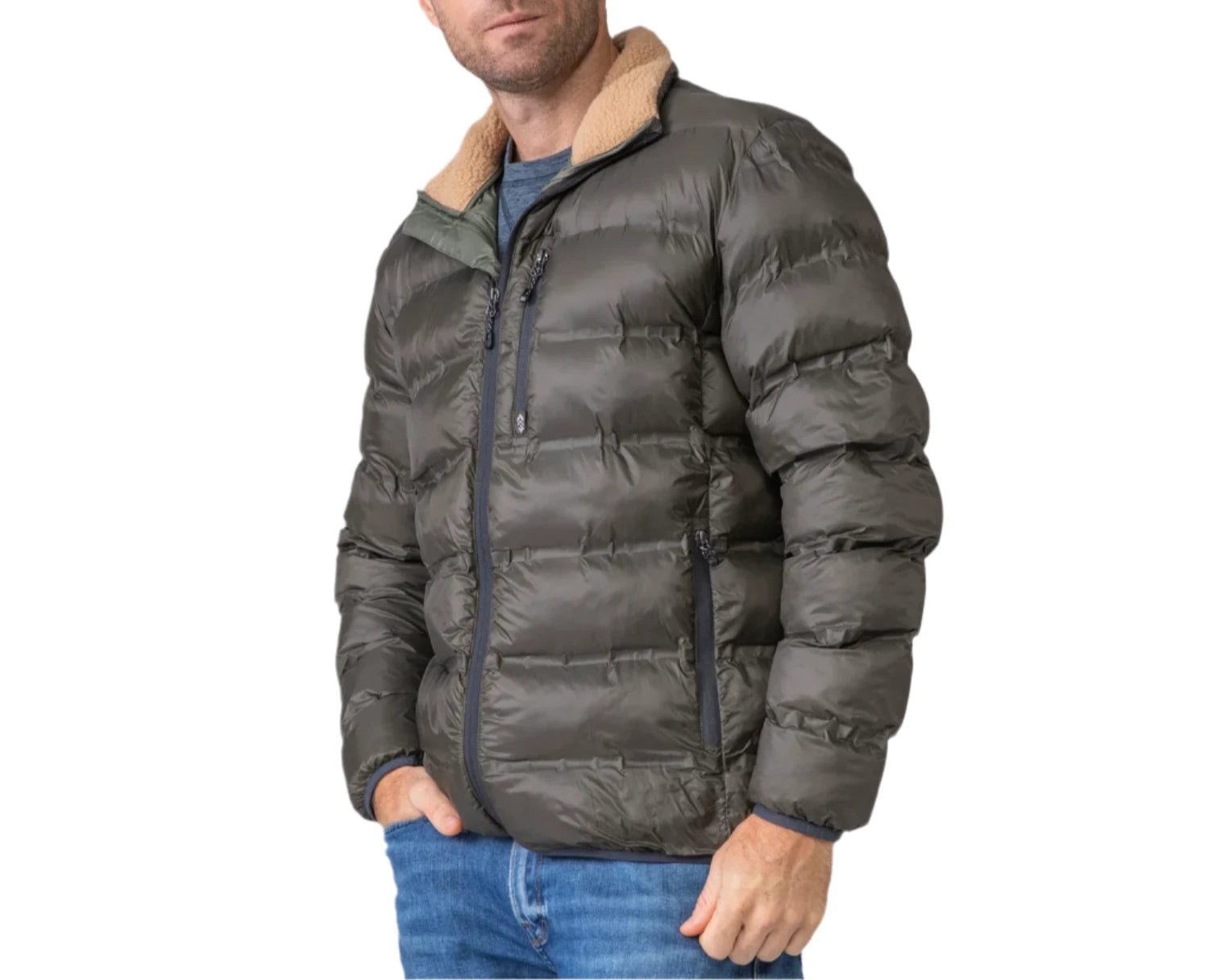 Free Country Mens Cedar Creek Quilted Puffer Full-Zip Jacket