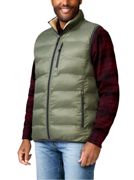 Free Country Mens Pine Creek Quilted Reversible Vest