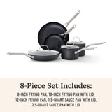 Calphalon Hard-Anodized Aluminum Nonstick 8-Piece Cookware Set