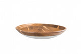 Lipper International Acacia Bowl With White Lacquer Bottom - Medium