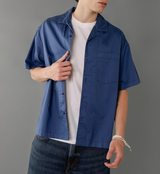 American Eagle Mens AE Everyday Relaxed Camp Collar Shirt