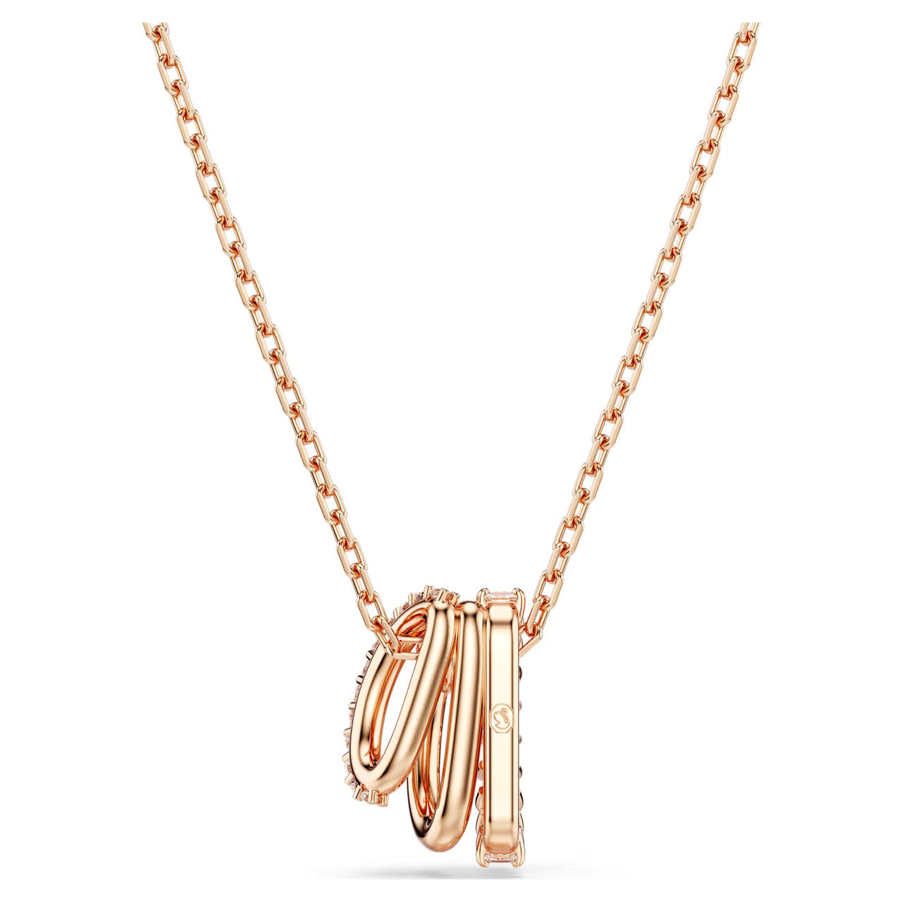 Swarovski Hyperbola Pendant Necklace - Mini, White, Rose Gold-Tone Plated