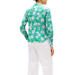 Tommy Hilfiger Womens Printed Button-Front Roll-Tab Shirt