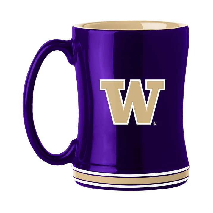 Logo Brands Washington Huskies Relief Mug - 14 oz.