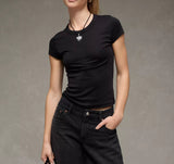 American Eagle Womens AE Hey Baby Short Sleeve T-Shirt