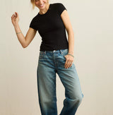 American Eagle Womens AE Hey Baby Waffle Short Sleeve T-Shirt