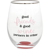 Pavilion Partner In Crime Stemless Wine Glass