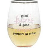 Pavilion Partner In Crime Stemless Wine Glass