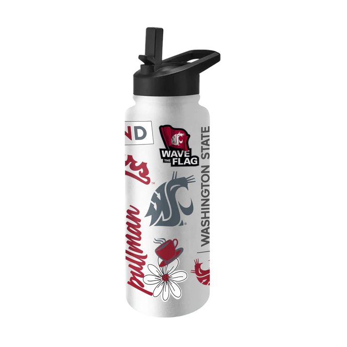 Logo Brands Washington Cougars Native Quencher Bottle - 34 oz.