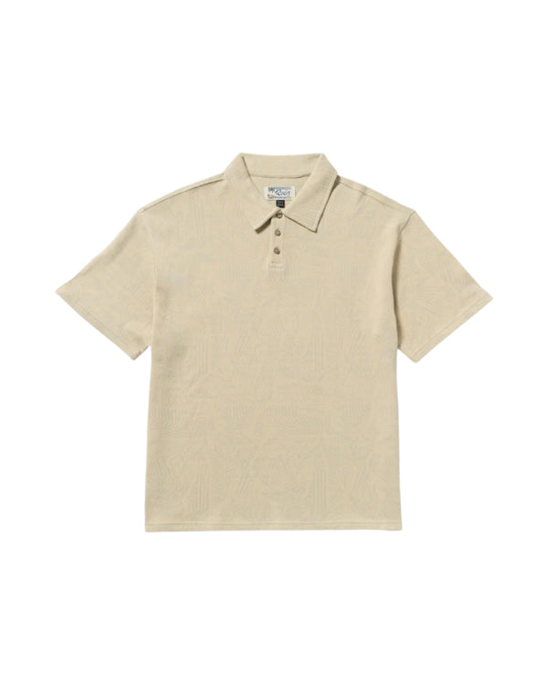 RVCA Mens Leaf Lines Short Sleeve Polo Shirt