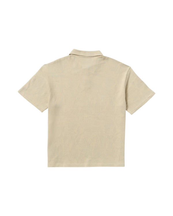 RVCA Mens Leaf Lines Short Sleeve Polo Shirt