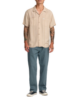 RVCA Mens Exotica Stripe Short Sleeve Shirt