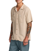 RVCA Mens Exotica Stripe Short Sleeve Shirt