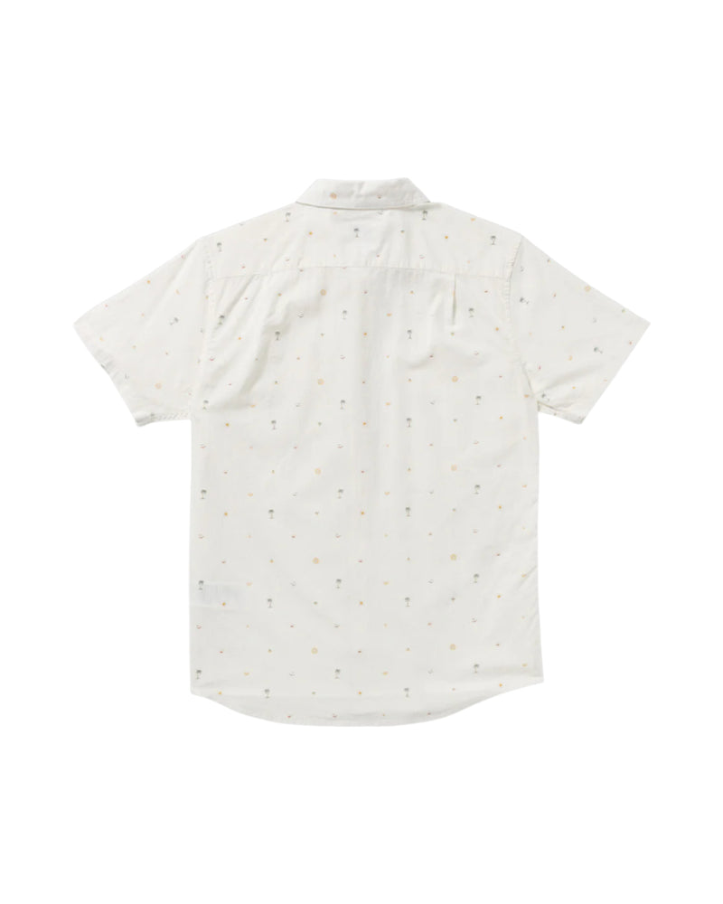 RVCA Mens Exotica Seersucker Short Sleeve Shirt