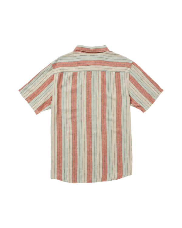 RVCA Mens Alvarado Stripe Short Sleeve Shirt