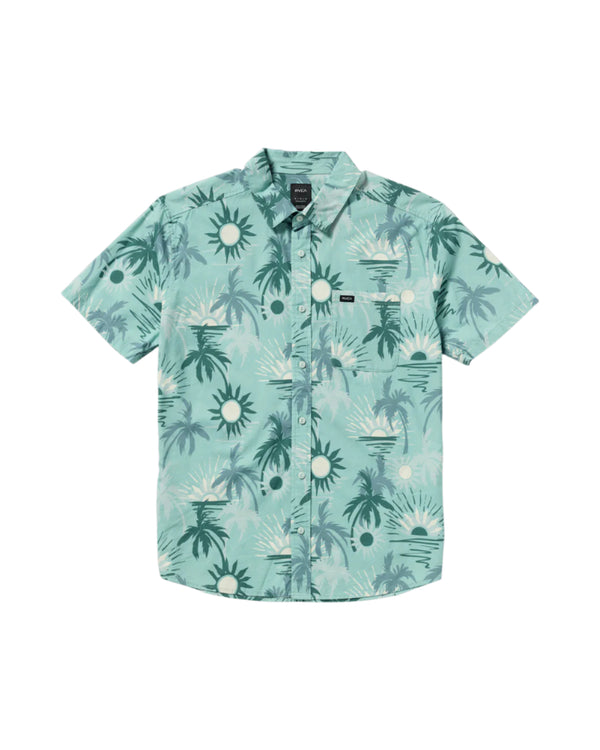 RVCA Mens Sunsets Short Sleeve Shirt