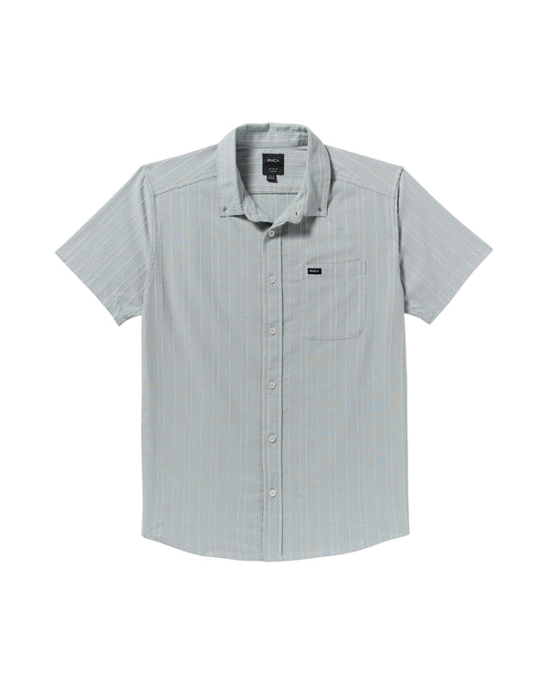 RVCA Mens That'll Do Stripe Short Sleeve Shirt