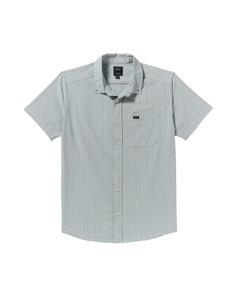 RVCA Mens That'll Do Stripe Short Sleeve Shirt