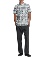 RVCA Mens Kauai Block Print Collage Short Sleeve Shirt