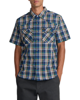 RVCA Mens Dayshift Truckin Plaid Short Sleeve Shirt