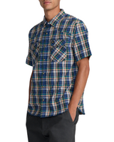 RVCA Mens Dayshift Truckin Plaid Short Sleeve Shirt