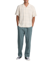 RVCA Mens Vacancy Plaid Short Sleeve Shirt