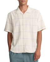 RVCA Mens Vacancy Plaid Short Sleeve Shirt