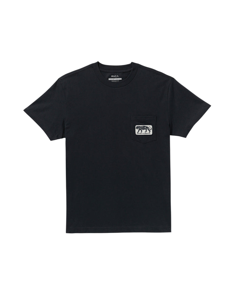 RVCA Mens Big Cat Pocket Short Sleeve T-Shirt