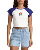 RVCA Womens Baby Raglan Short Sleeve T-Shirt