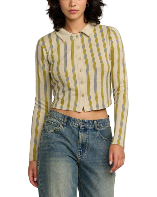 RVCA Womens Willow Long Sleeve Crop Top